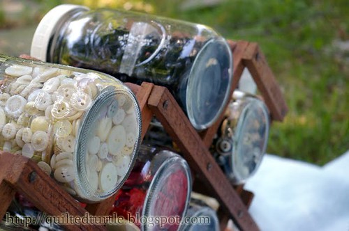 Wine Rack Button Storage