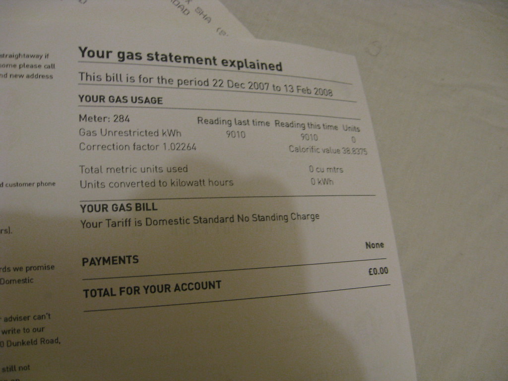 Gas bill